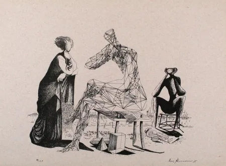 リトグラフ Zimmermann - Mittag