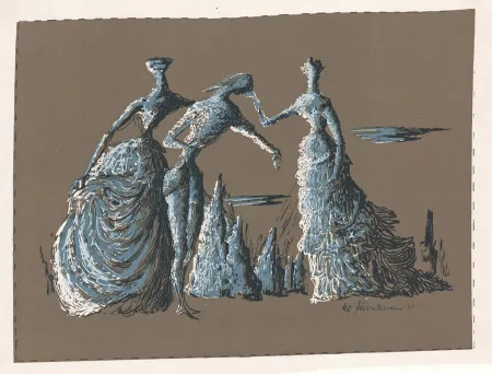 シルクスクリーン Zimmermann - Vorliebe für eine bestimmte Zeit