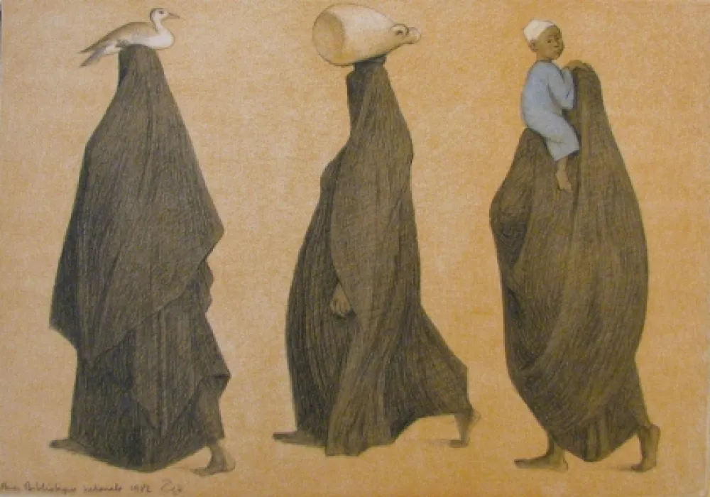 リトグラフ Zuniga - Impressions of Egypt Suite, Plate 8