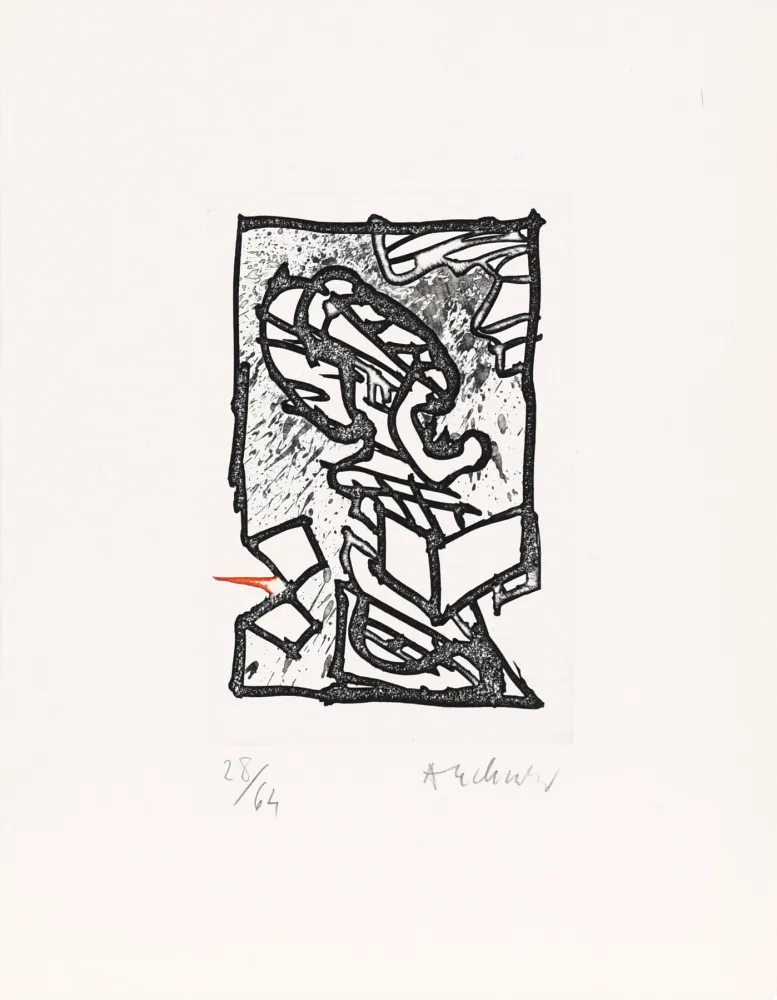 エッチング Alechinsky - Lichthouwen