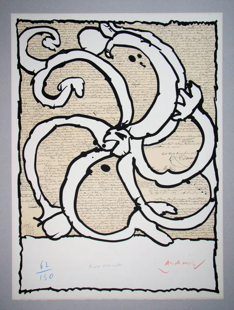 リトグラフ Alechinsky - Roue vicinale