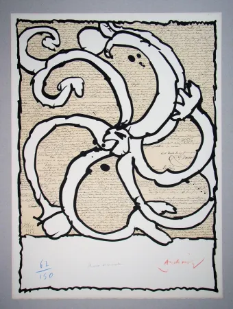 リトグラフ Alechinsky - Roue vicinale