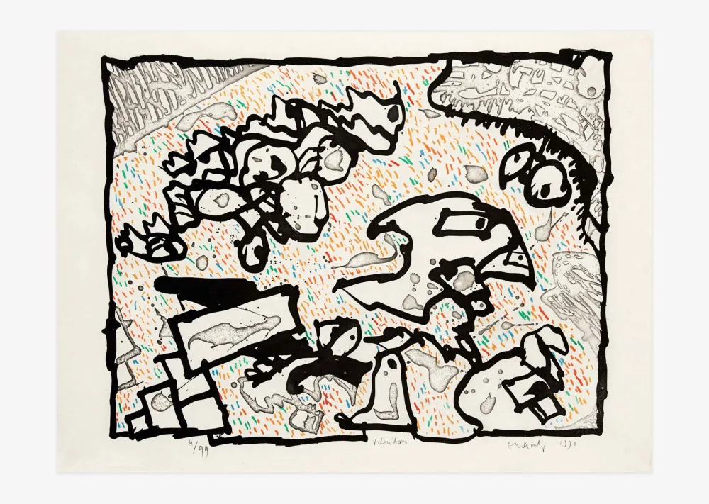 彫版 Alechinsky - Vibrions (couleur)