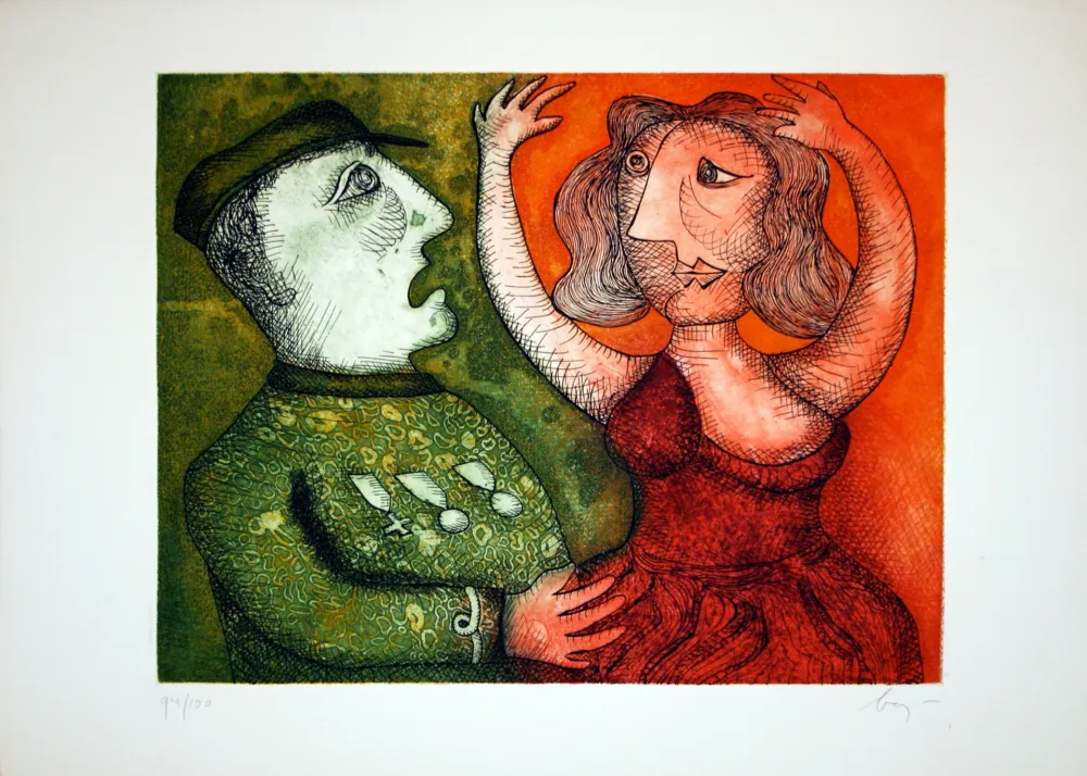 彫版 Baj - Generale con la sua favorita