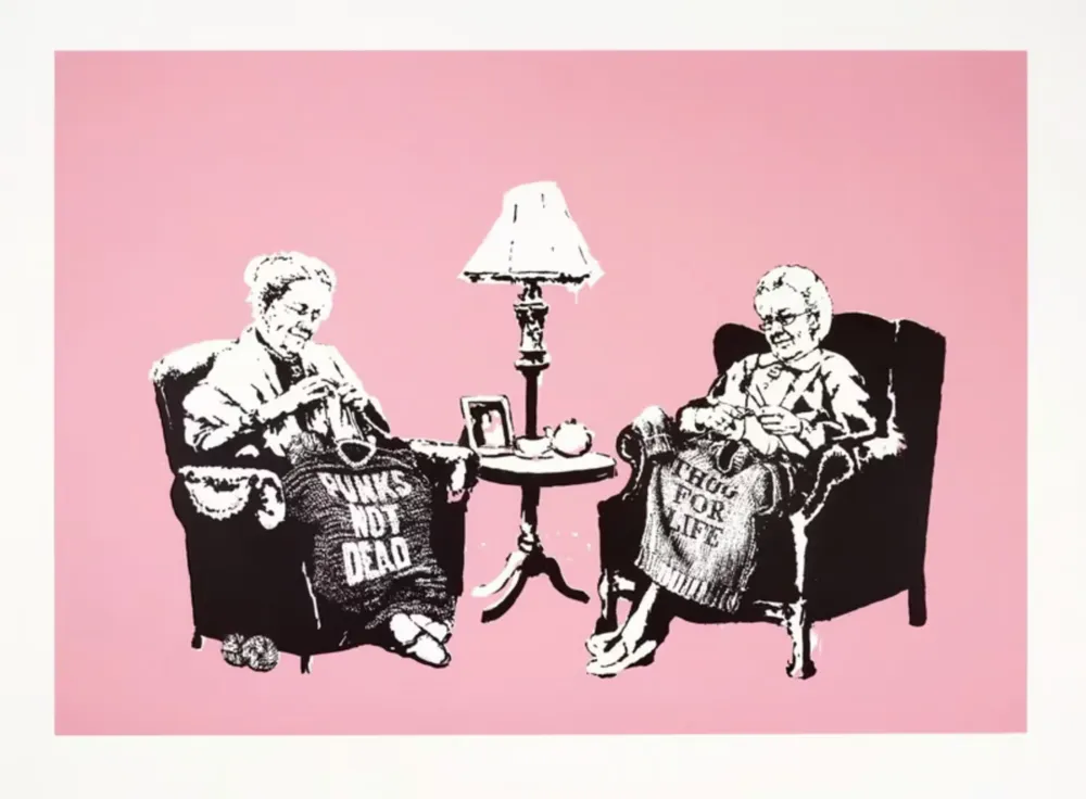 シルクスクリーン Banksy - Grannies (Unsigned)