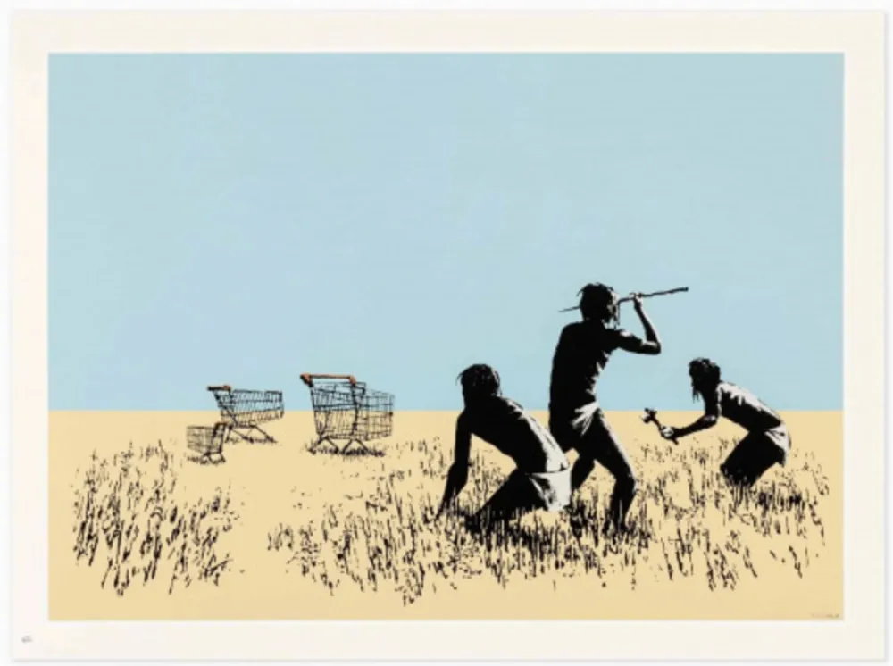 シルクスクリーン Banksy - Trolleys