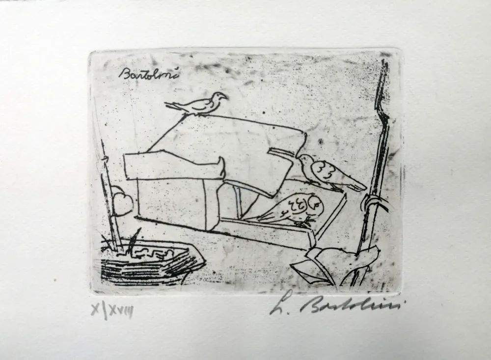 エッチング Bartolini - La casa dei colombi