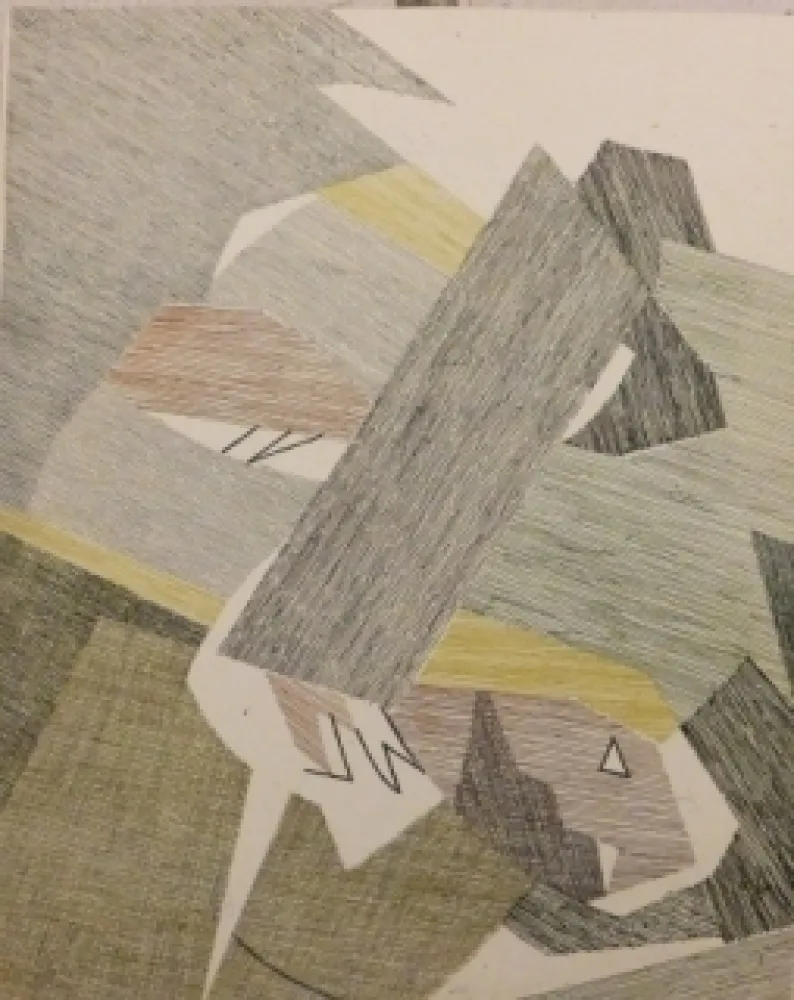 エッチング Beaudin - Eau- forte pour le texte Les Paysans