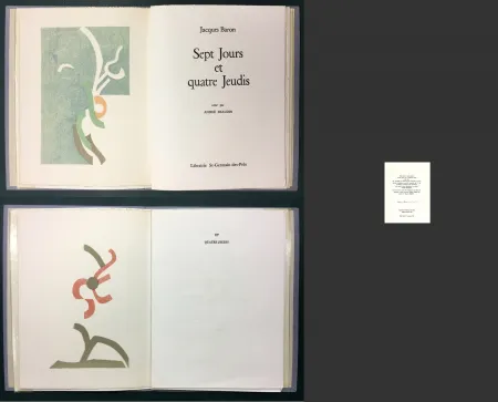 挿絵入り本 Beaudin - Jacques Baron : SEPT JOURS ET QUATRE JEUDIS. 2 lithographies originales en couleurs.