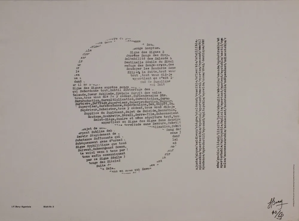 シルクスクリーン Bory - Agentzia, Blatt-nr. 3