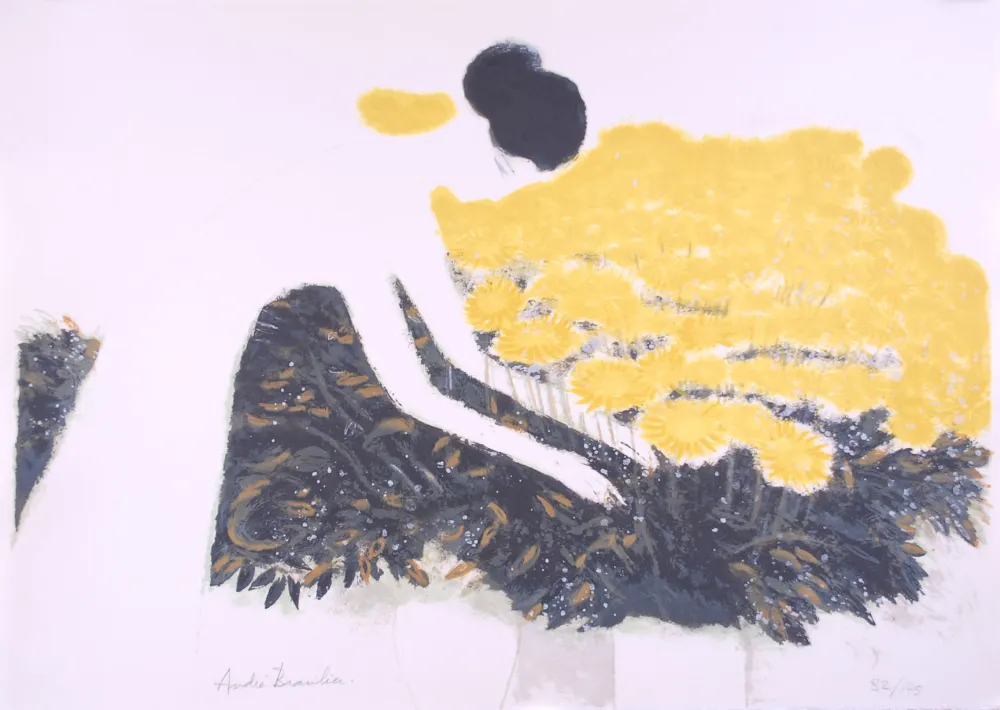 リトグラフ Brasilier - La Dame Blanche - The White Lady