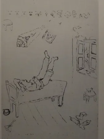 エッチング Chagall - Les sept Peches Capitaux: La Paresse 1