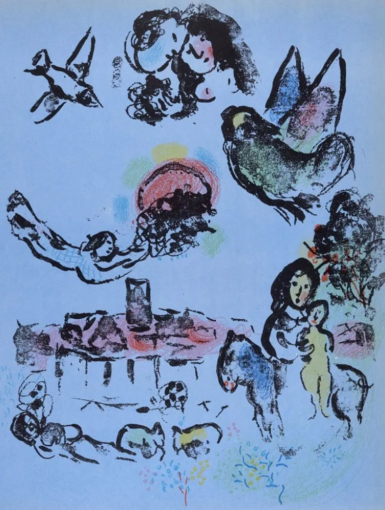 リトグラフ Chagall - Nocturne in Vence