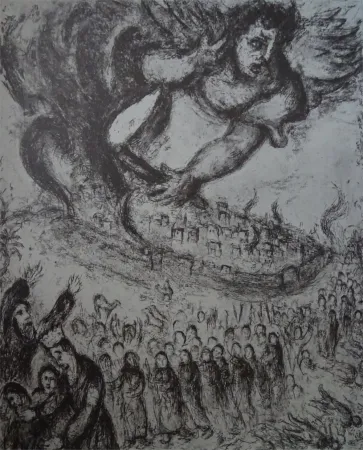 エッチング Chagall - Prise de Jerusalem