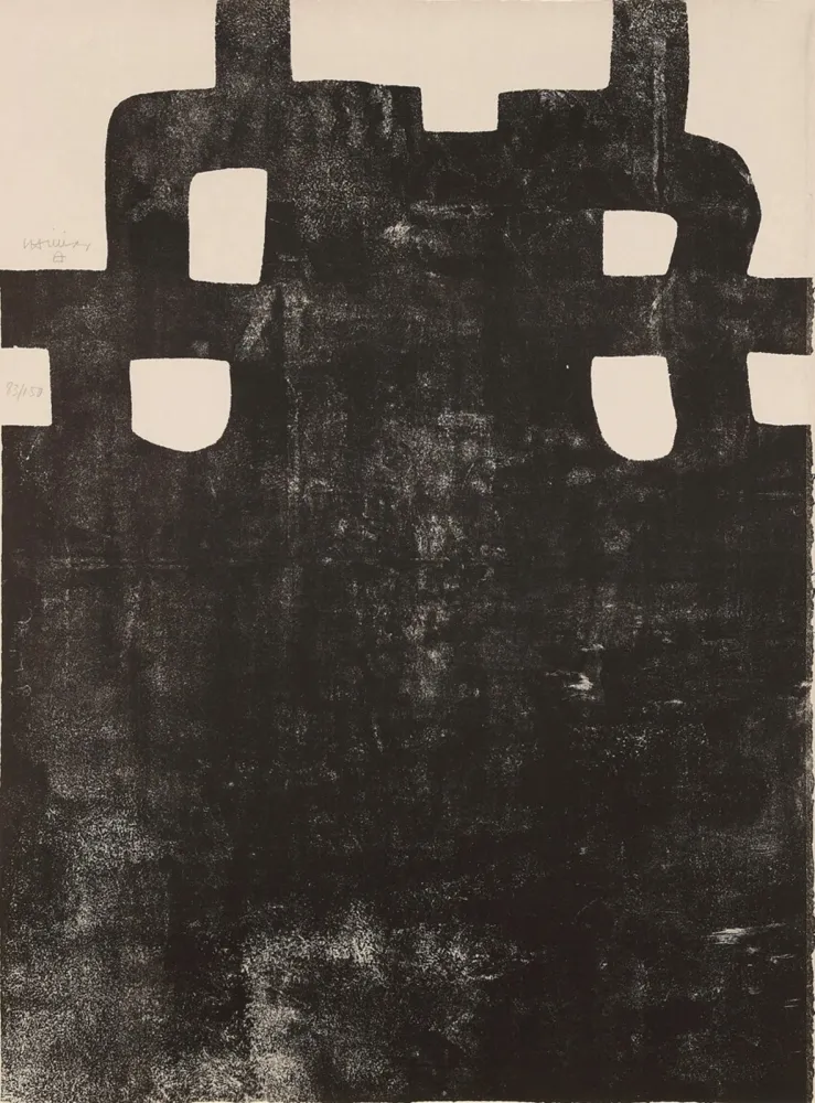 リトグラフ Chillida - Gurutze Gorria III