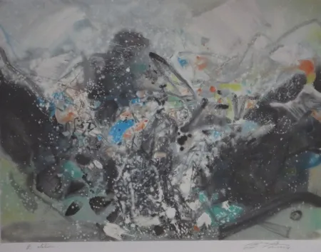 リトグラフ Chu Teh Chun  - Sans titre XVII