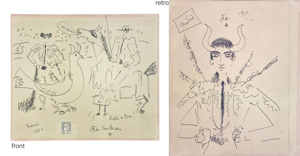 技術的なありません Cocteau - OLE PALOMA, ORIGINAL DRAWING