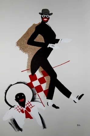 リトグラフ Colin - LE TUMULTE NOIR / BLACK THUNDER - Joséphine Baker - 1927