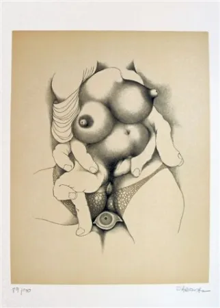 リトグラフ Daboval - Les phantasmes de Berthe 4