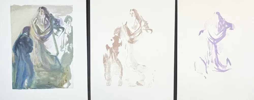 木版 Dali - Divine Comedy Heaven Canto 27 Decomposition (3 Pieces)