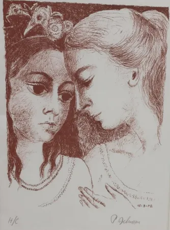 リトグラフ Delvaux - Confidences