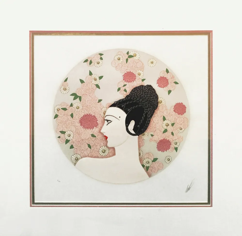 シルクスクリーン Erte - ROSES