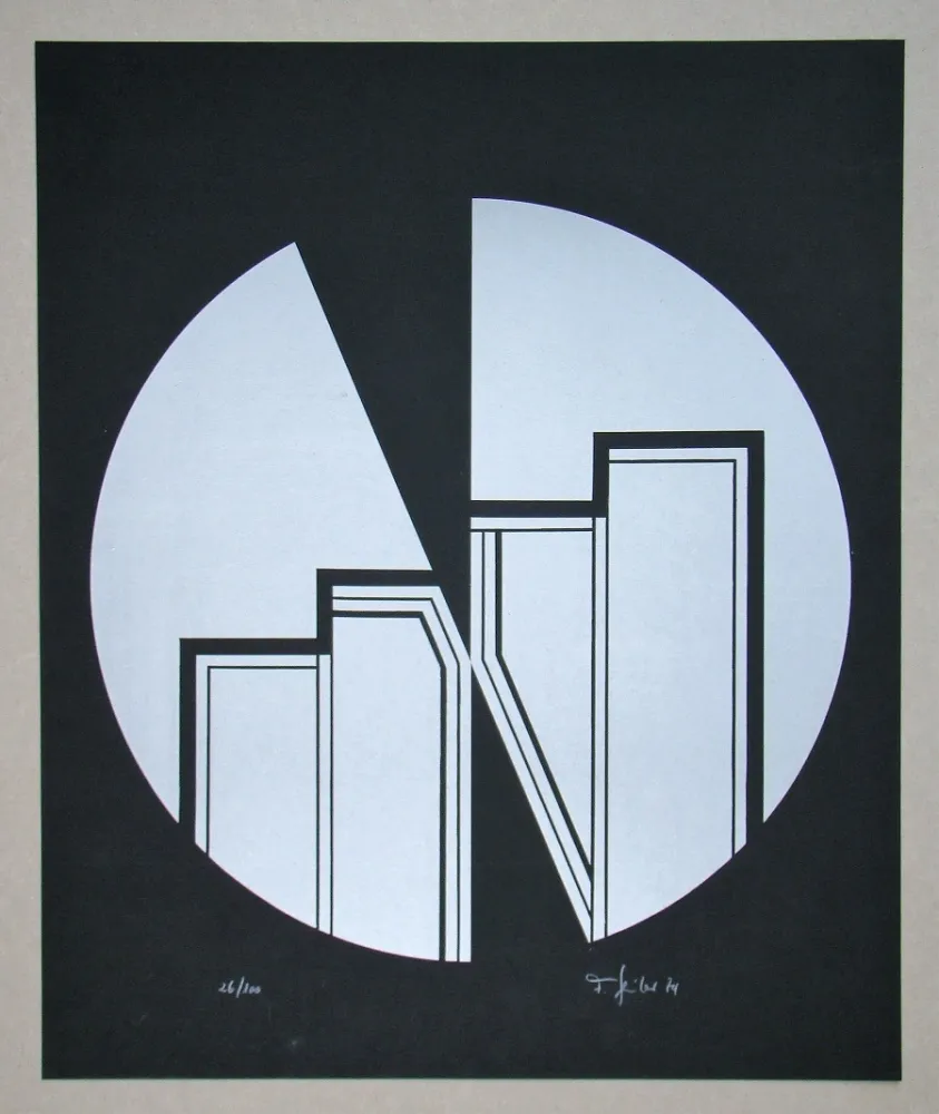 リノリウム彫版 Geiler - Concrete-constructive Composition