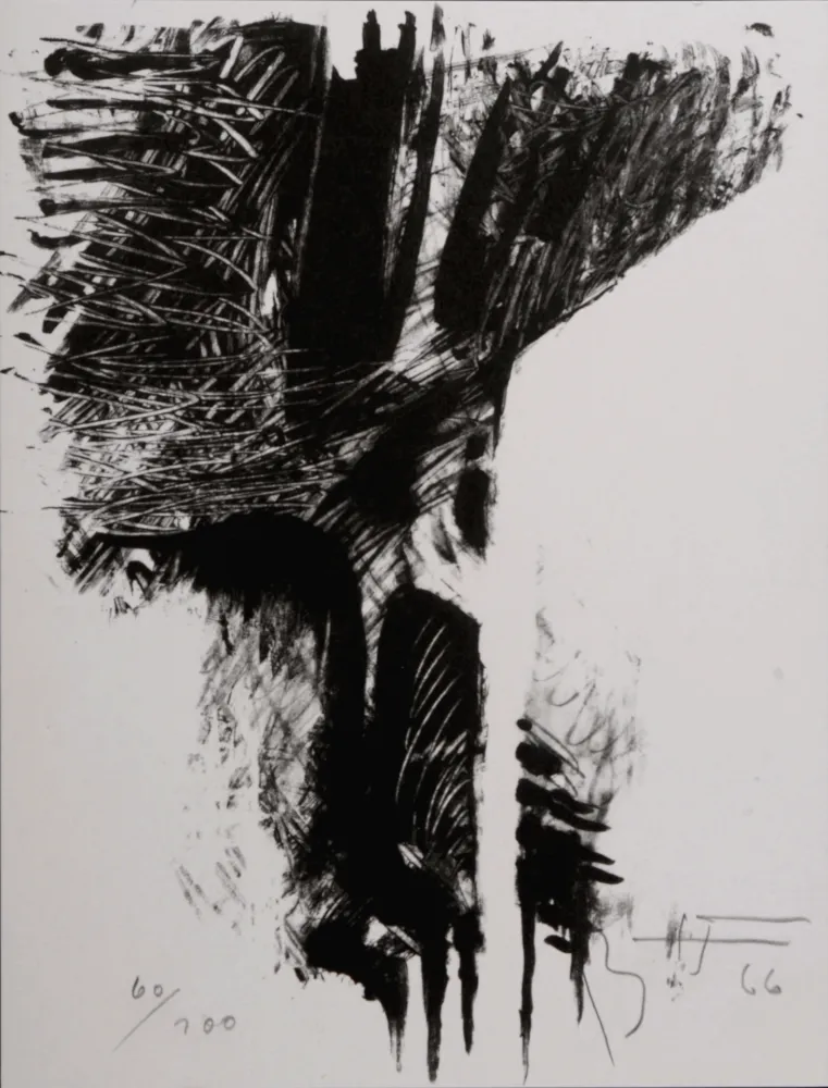 リトグラフ Heiliger - Abstract Composition, 1966 - Hand-signed!