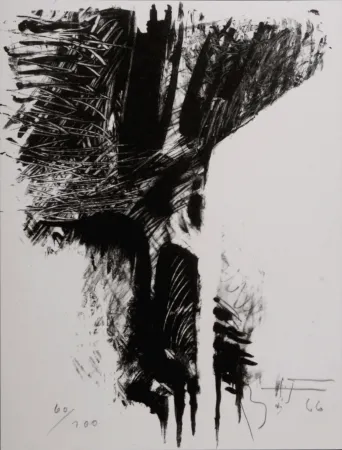 リトグラフ Heiliger - Abstract Composition, 1966 - Hand-signed!