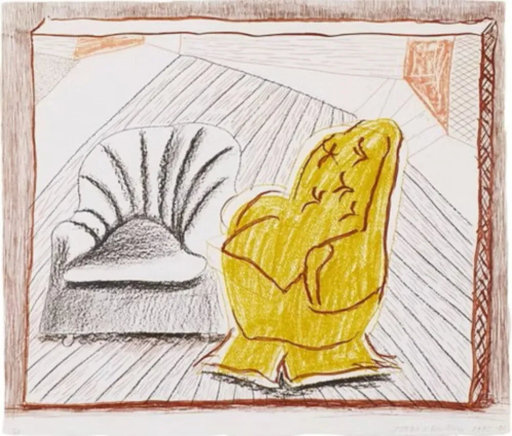 リトグラフ Hockney - A Picture of Two Chairs