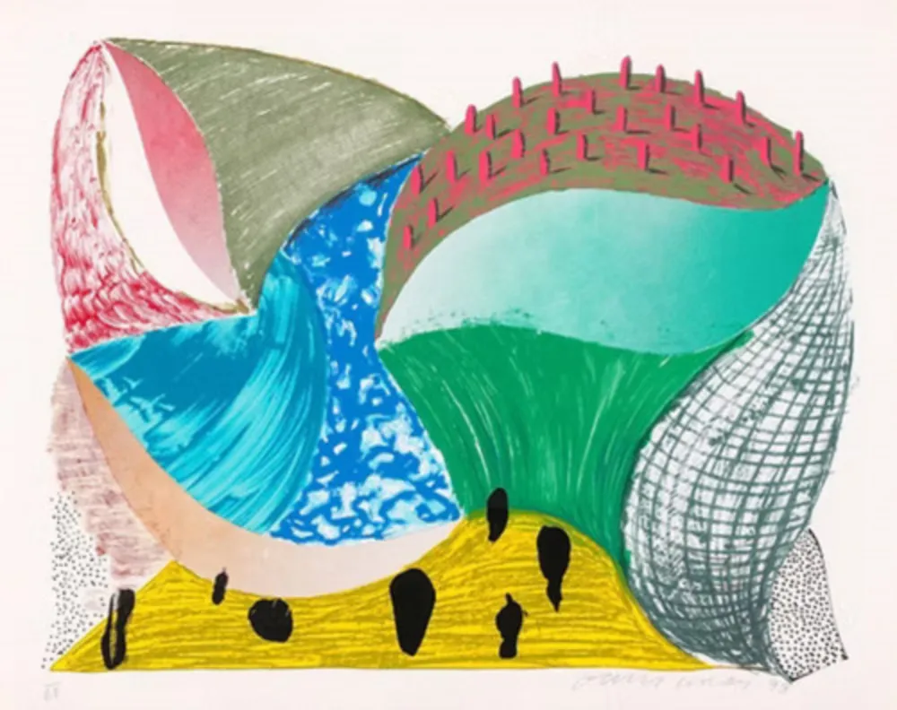 シルクスクリーン Hockney - Gorge D'incre