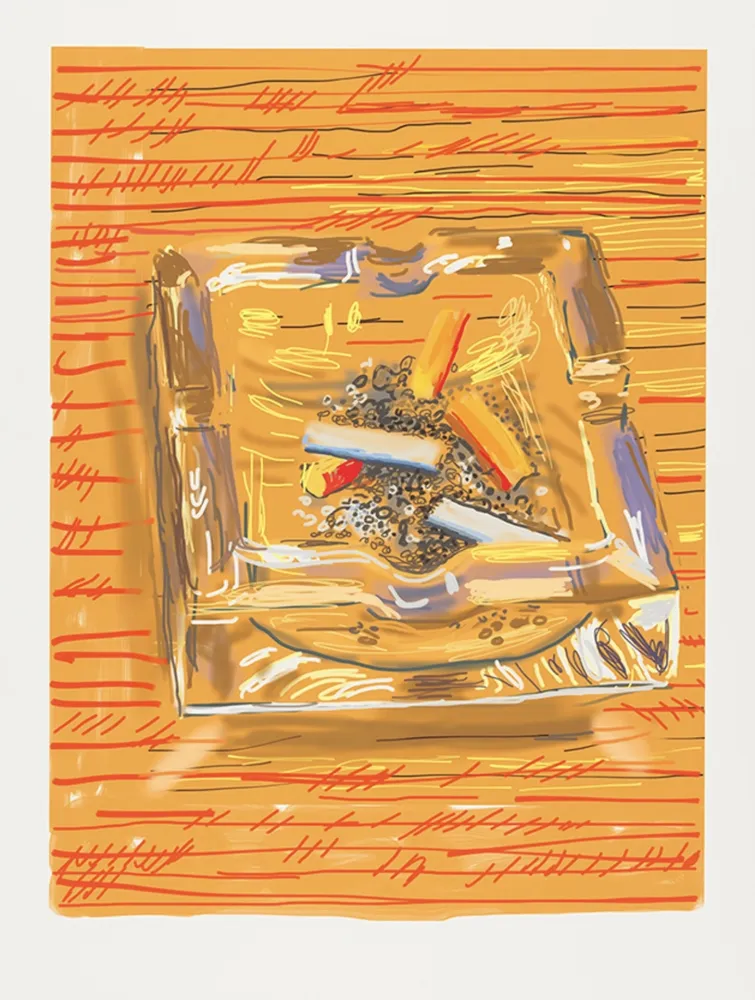 多数の Hockney - IPad drawing - Ashtray