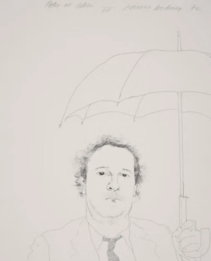 エッチングと　アクチアント Hockney - The Restaurateur - Peter At Odins