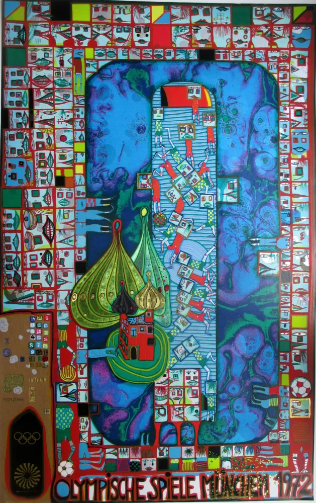 シルクスクリーン Hundertwasser - OL 1972