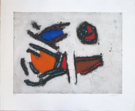 エッチング Jacobsen - La Seine - Les Poissons