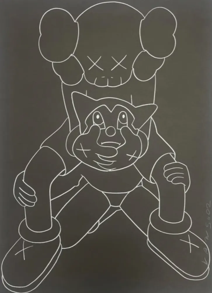 シルクスクリーン Kaws - Companion vs Astroboy