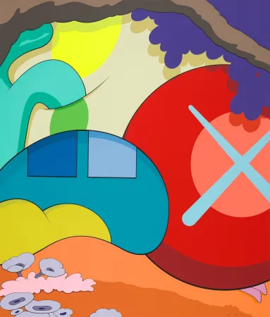 シルクスクリーン Kaws - You Should Know I Know