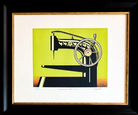 リトグラフ Klapheck - Konrad Klapheck (1935) - Die Ungeduld der Sphinx - Colour lithograph on heavy wove paper - 1998