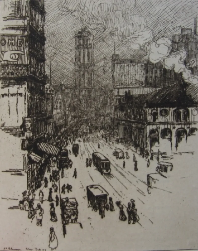 彫版 Laboureur - Broadway, New York