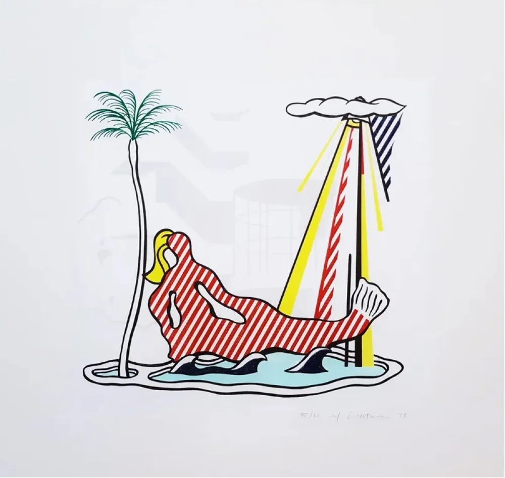 リトグラフ Lichtenstein - Mermaid C.158