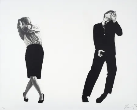 リトグラフ Longo - Men in the Cities