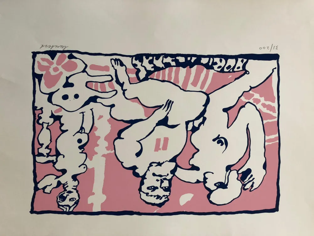 シルクスクリーン Lucebert - Die Olympiker