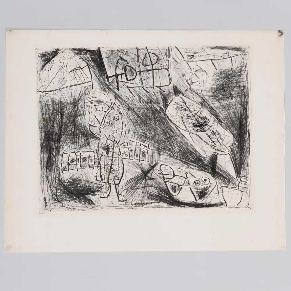 エッチング Lucebert - Laatsle Vinder