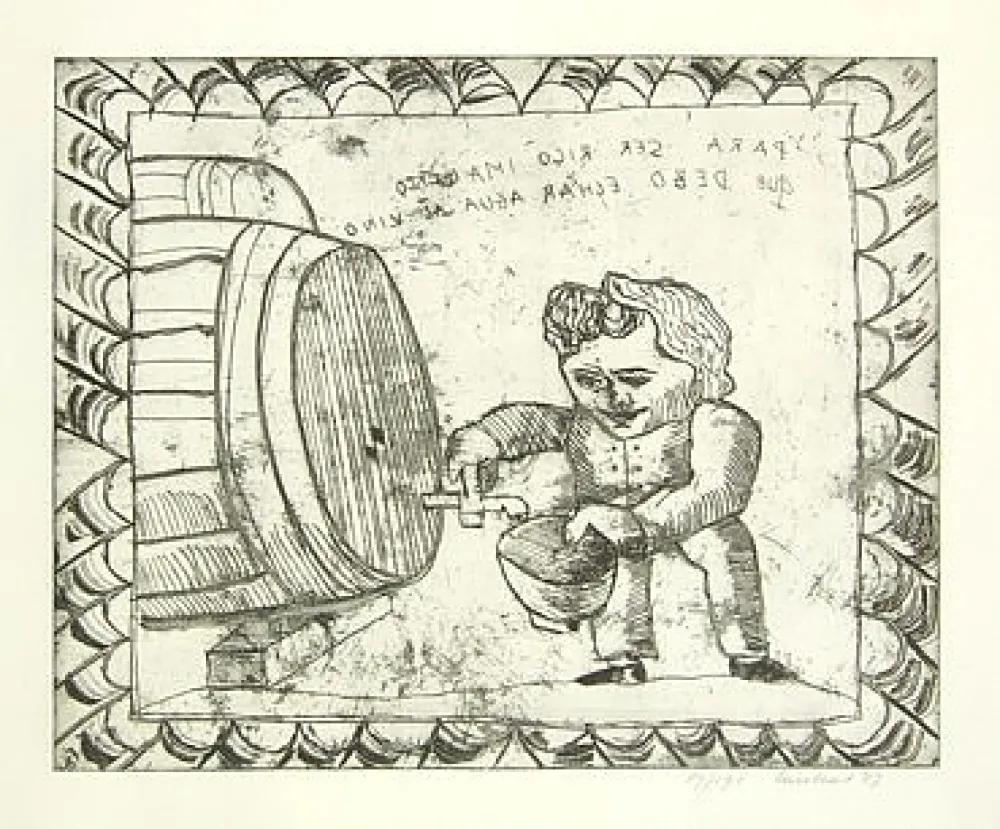 彫版 Lucebert - Senza titolo