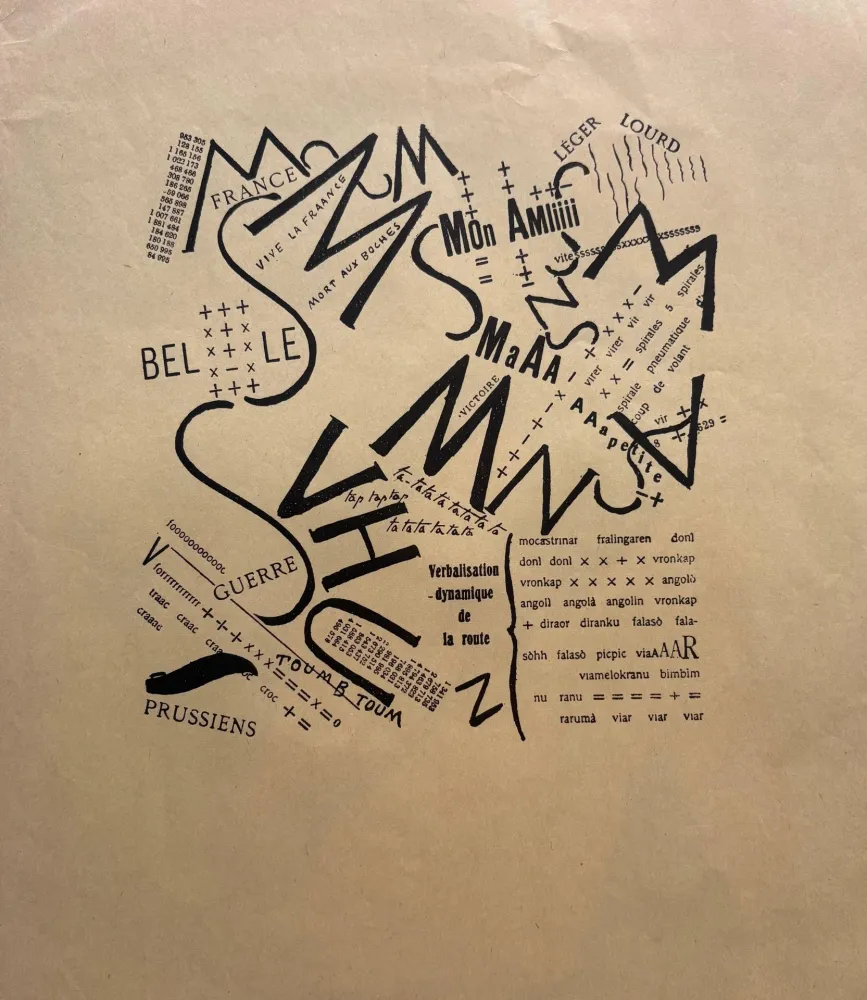 掲示 Marinetti - Vive la 'France' - Mort aux Boches