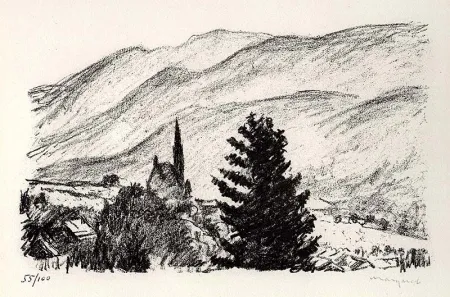 リトグラフ Marquet - Pons (Charente)