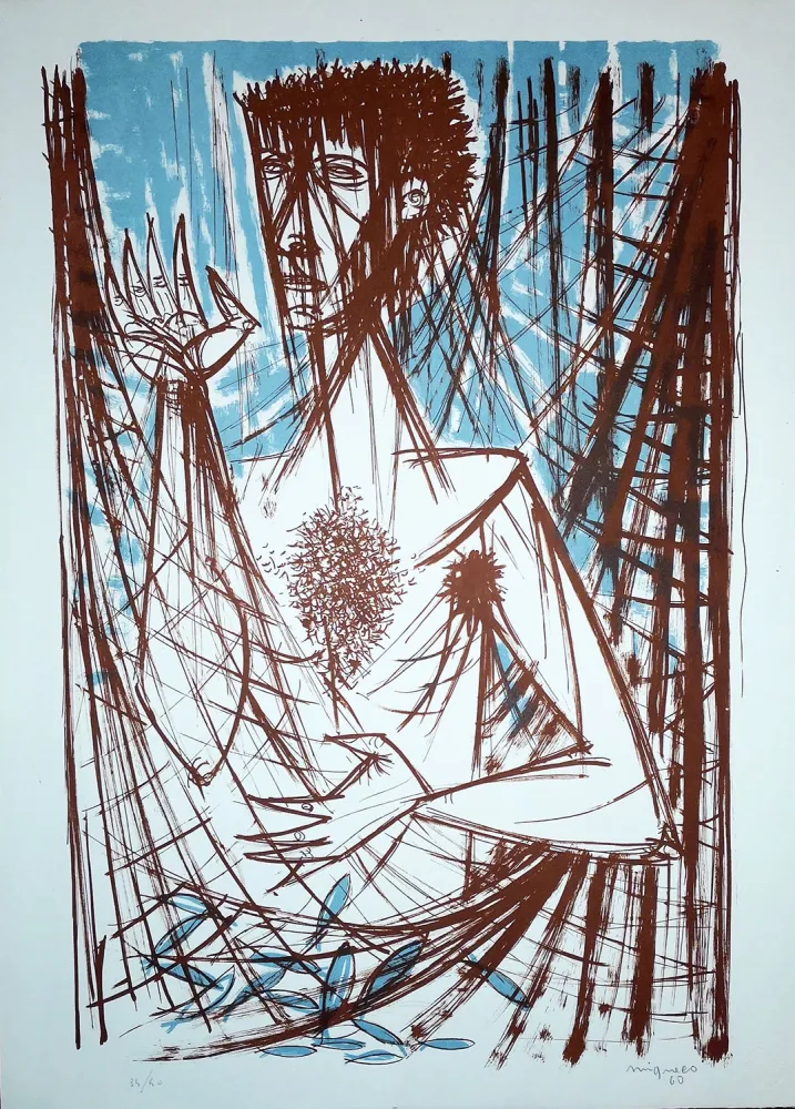 リトグラフ Migneco - Figura