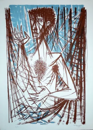 リトグラフ Migneco - Figura