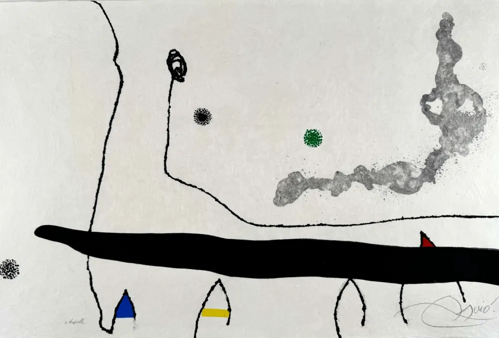 エッチングと　アクチアント Miró - Le marteau sans maître (planche XXIII) 