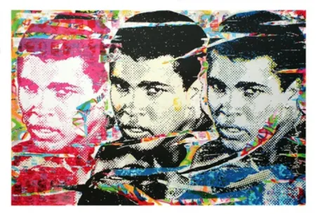 シルクスクリーン Mr Brainwash - Muhammad Ali – The Champ